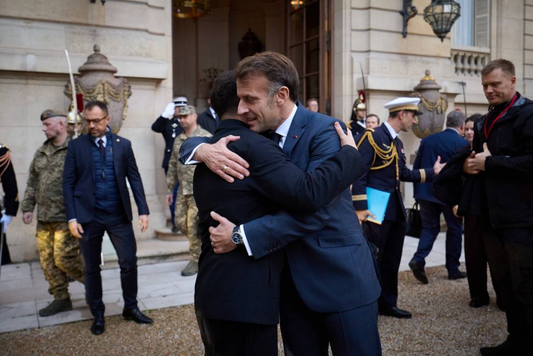 Еманюел Макрон и Володимир Зеленски